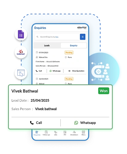 Elevator quotation software screenshot