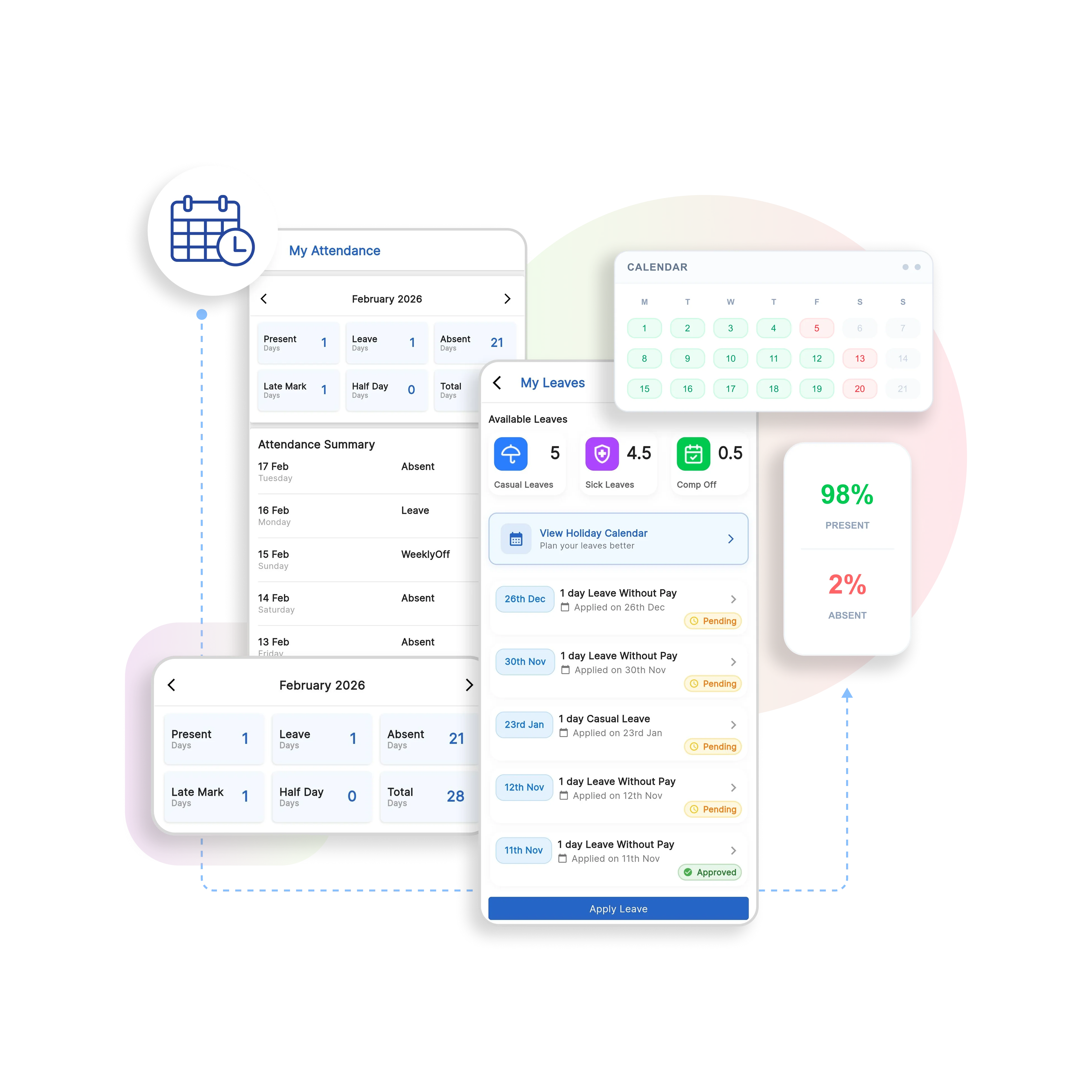 Attendance Management - ElevatorPlus elevator service software